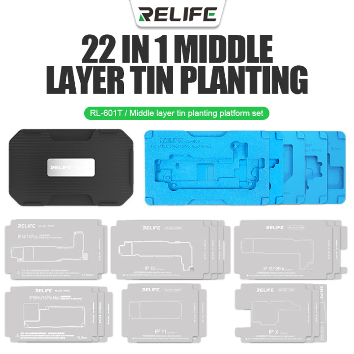 Cargue la imagen en el visor de la galería, [RL-601T] RELIFE 22-in-1 iPhone Mid-Tier Motherboard Repair Fixture Set - Polar Tech Australia
