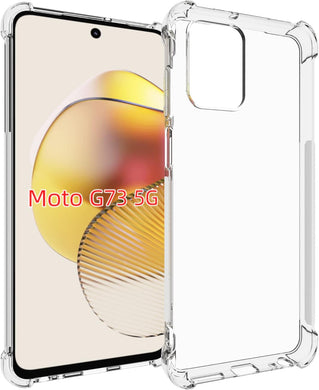 Motorola Moto G73 - AirPillow Cushion Transparent Soft Clear TPU Four Corners Protective Case