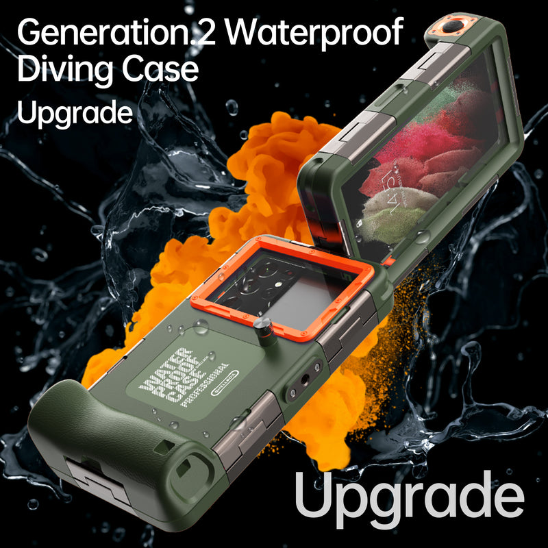 Cargue la imagen en el visor de la galería, [15 Meters][Up to 6.8 inch] - Universal Redpepper Shellbox Full Covered Waterproof Heavy Duty Tough Armor Diving Case - Polar Tech Australia
