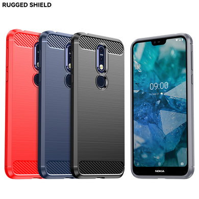 Nokia 7/7 Plus/7.1/7.2 - Shield Shockproof Rugged Heavy Duty Case With 2PC 9HD Tempered Glass Screen Protector