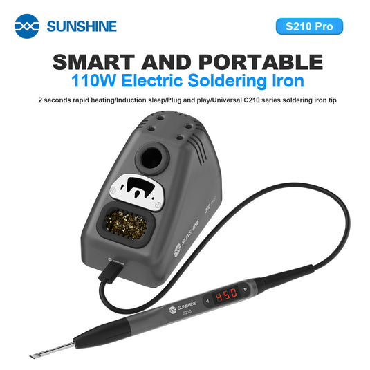 [S210 Pro] SUNSHINE Smart & Portable Electric Soldering Iron