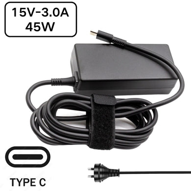 [45W][Tipo-C] Adaptador de viaje para cargador de viaje de pared CA para computadora portátil HP USB C