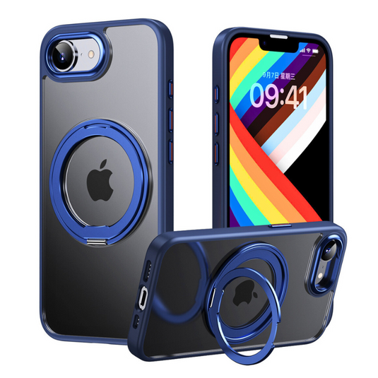 [Magsafe Compatible][360° Rotating Stand] Apple iPhone 16e Matte Shockproof Essentials Series Case