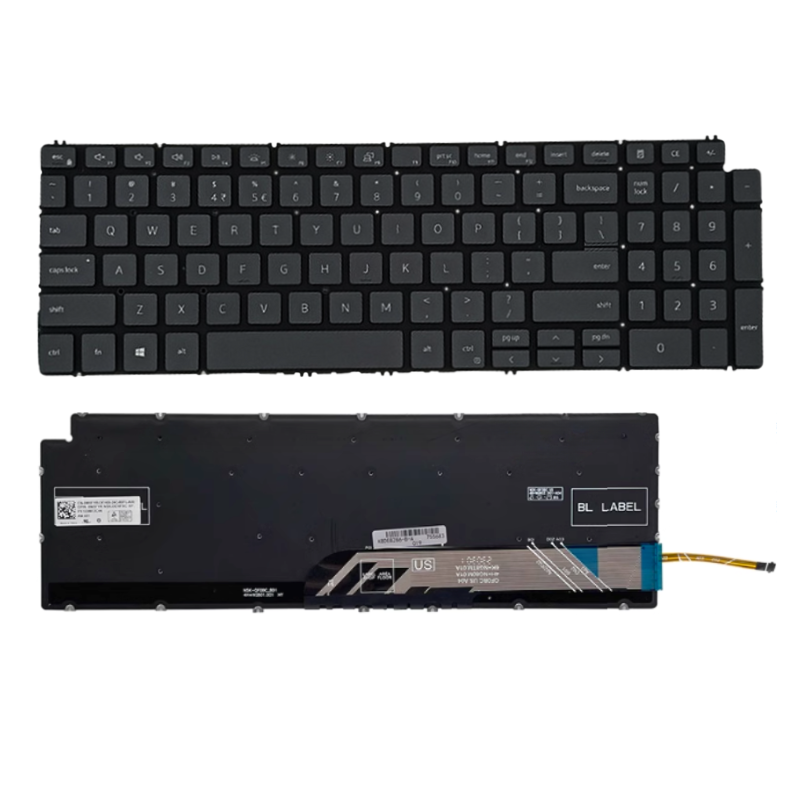 Chargez l&#39;image dans la visionneuse de la galerie, DELL Vostro 15-5590 5501 5502 5591 5594 7500 7501 P83F Series - Laptop Keyboard With Back Light US Layout
