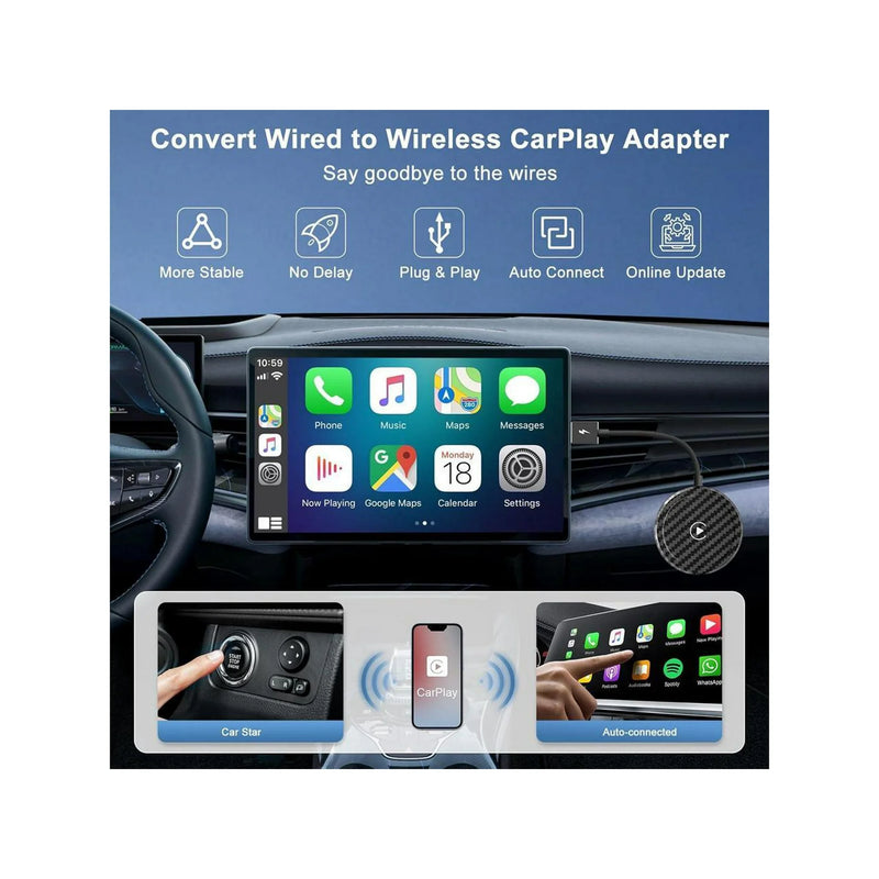 Cargue la imagen en el visor de la galería, Plug and Play Mini Wireless CarPlay USB Adapter or iPhone 11/12/13/14/15/16
