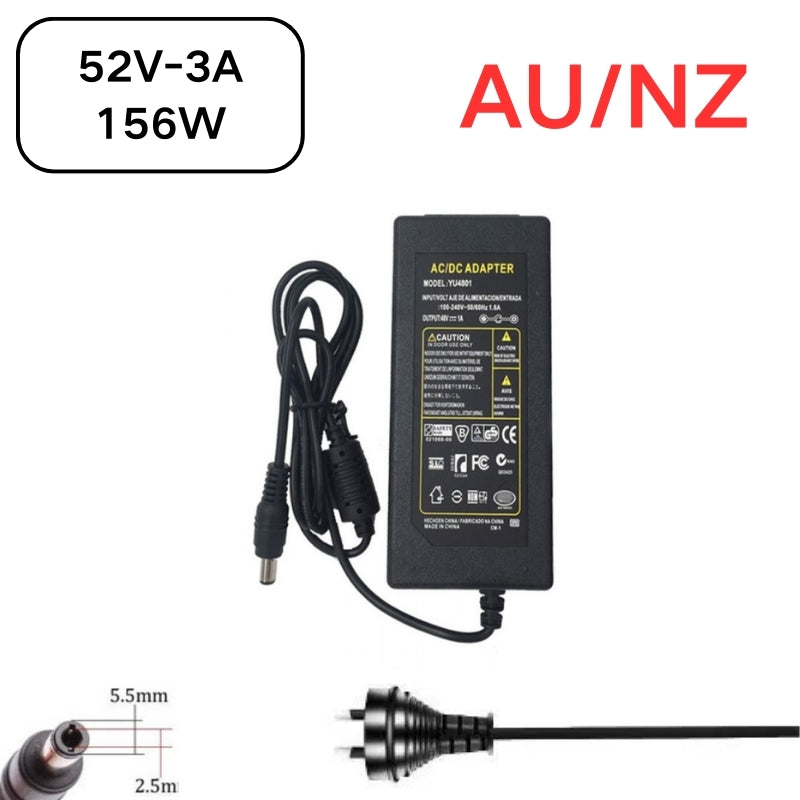 Cargue la imagen en el visor de la galería, [52V-3A][5.5x2.5] Universal Computer/Monitor/CCTV POE Switch - Power Supply Adapter Wall Charger
