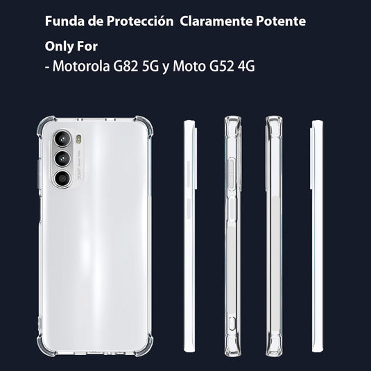 Motorola Moto G82 5G / Moto G52 - AirPillow Cushion Transparent Soft Clear TPU Four Corners Protective Case