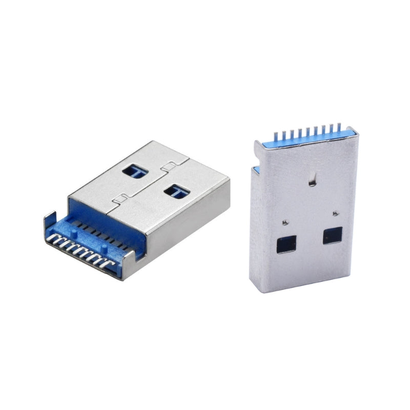 Cargue la imagen en el visor de la galería, Universal USB 3.0 Male Head 180 Degree Replacement 9Pins Socket Jack Port
