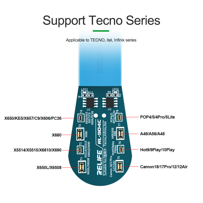 Cargue la imagen en el visor de la galería, [RL-904C] RELIFE Transsion Series Battery Charging Simple Activation Board - Polar Tech Australia
