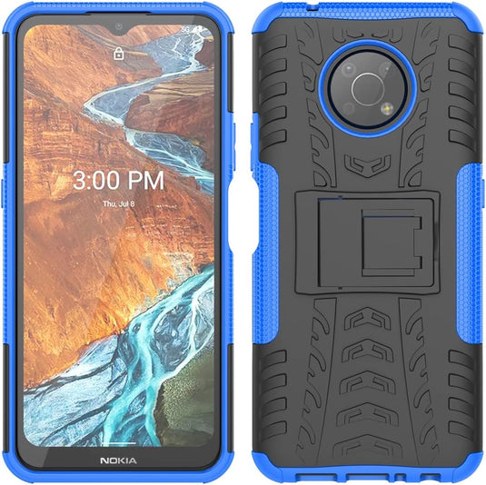 Nokia G300 - Shield With Kickstand Hard PC Back Cover Soft TPU Dual Layer Protection Case