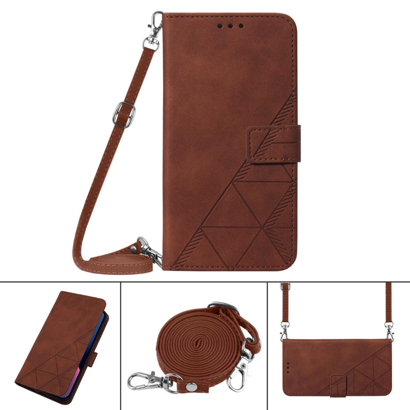 Chargez l&#39;image dans la visionneuse de la galerie, [With Shoulder Strap] [With Card Slot] Motorola Moto G Play 2023/G Power 2022 - PU leather Crossbody Wallet Style Shockproof Phone Case
