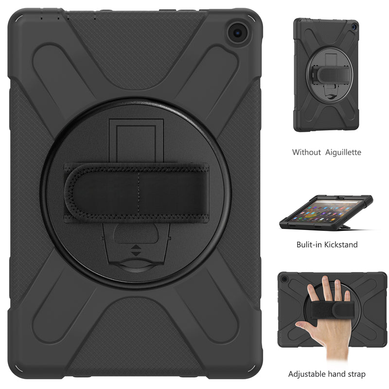 Cargue la imagen en el visor de la galería, Amazon Fire HD 10 2021 &amp; Fire HD Plus - Heavy Duty 360 Degree Rotate Stand Hand Strap Case - Polar Tech Australia
