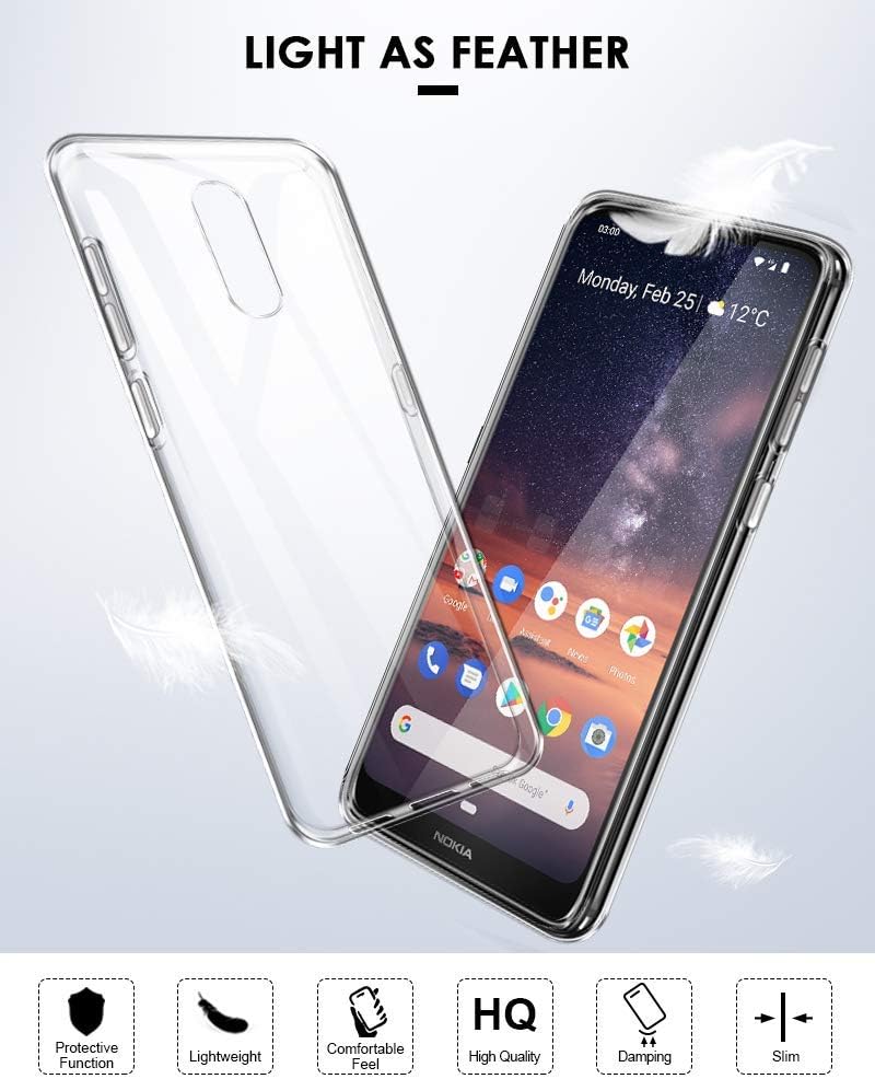 Chargez l&#39;image dans la visionneuse de la galerie, Nokia 3.2 - AirPillow Cushion Transparent Soft Clear TPU Four Corners Protective Case
