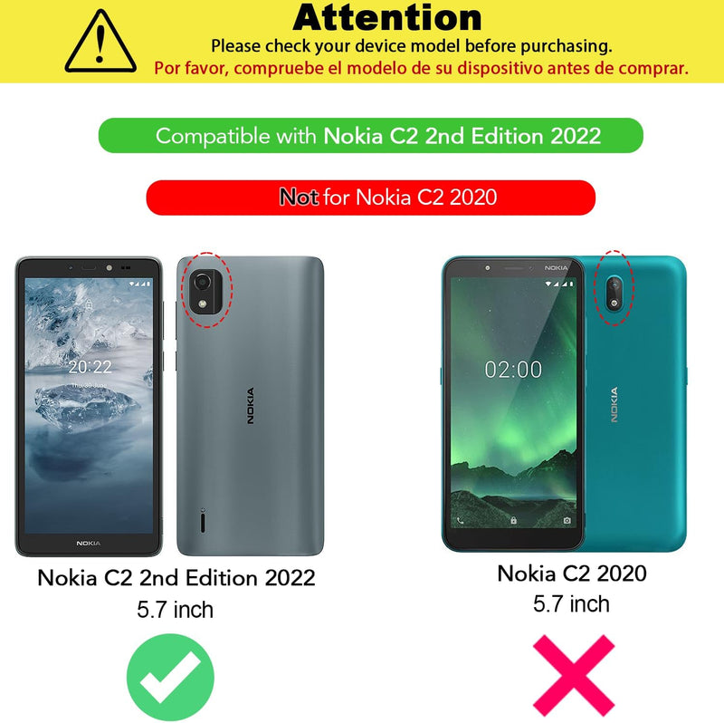 Load image into Gallery viewer, Nokia C2 2nd Edition - AirPillow Cushion Transparent Soft Clear TPU Four Corners Protective Case With 2PC 9HD Tempered Glass Screen Protector
