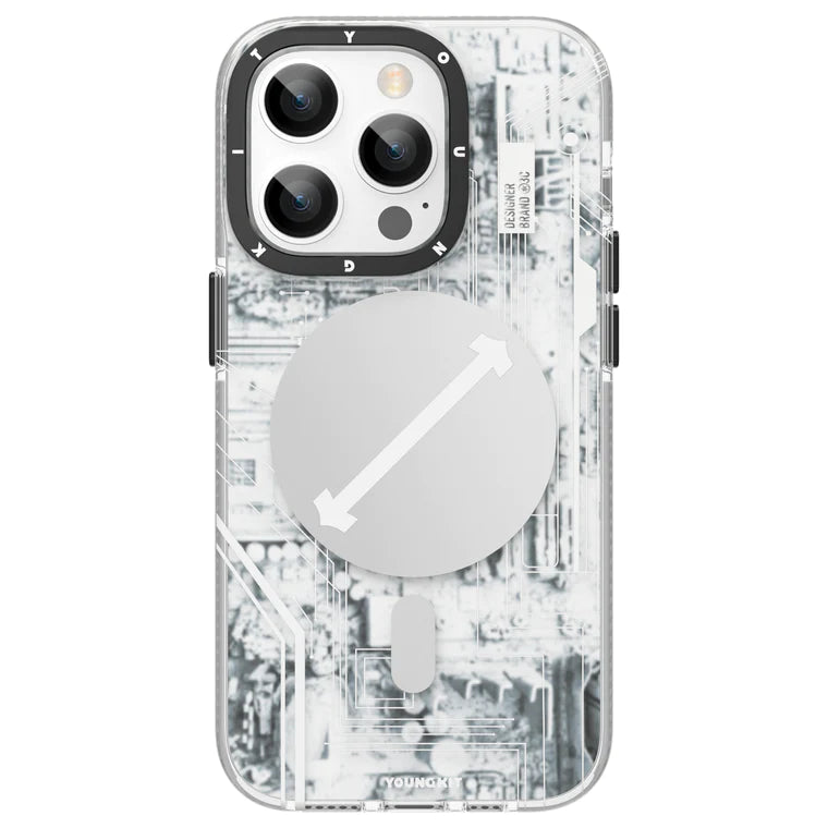 Chargez l&#39;image dans la visionneuse de la galerie, [Magsafe Compatible] Apple iPhone 15 Series Youngkit Technology Magnetic Series Futuristic Circuit Anti-Drop Case - Polar Tech Australia
