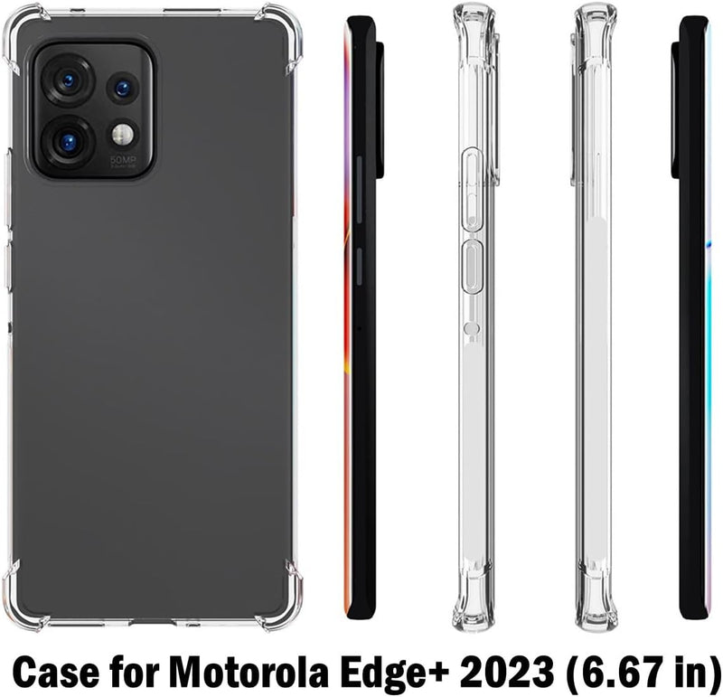 Cargue la imagen en el visor de la galería, Motorola Moto Edge Plus 2023 - AirPillow Cushion Transparent Soft Clear TPU Four Corners Protective Case
