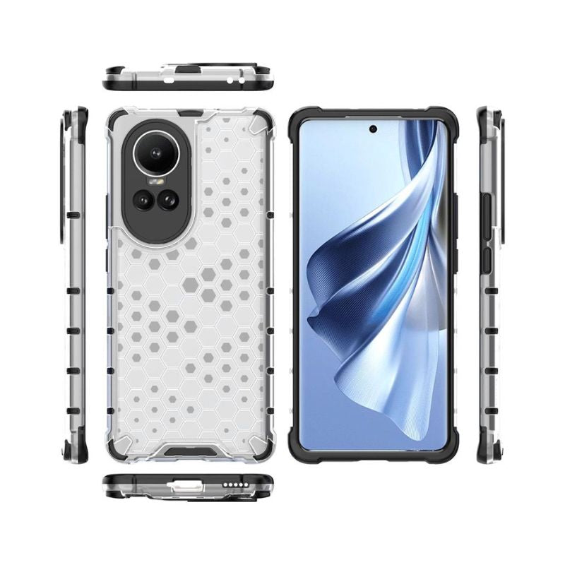 Chargez l&#39;image dans la visionneuse de la galerie, OPPO Reno10 (CPH2531) - Honeycomb Transparent Shockproof Protection Case - Polar Tech Australia
