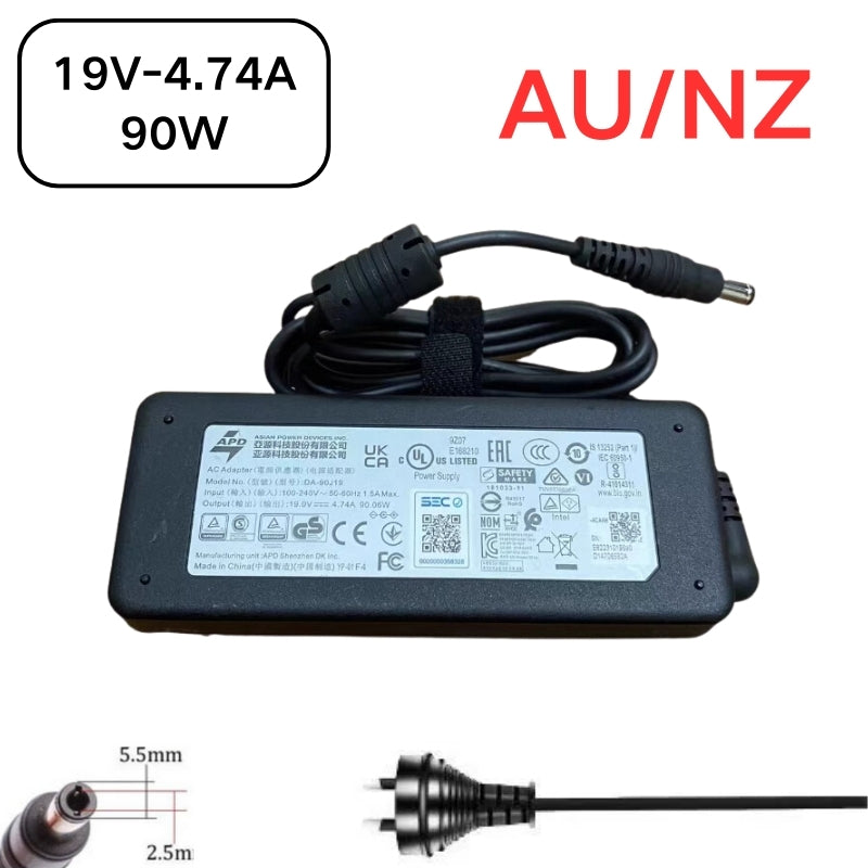 Chargez l&#39;image dans la visionneuse de la galerie, [19 V-4,74 A/90 W] [5,5 x 2,5] Gigabyte Q1432A pour ordinateur portable AC Adaptateur chargeur
