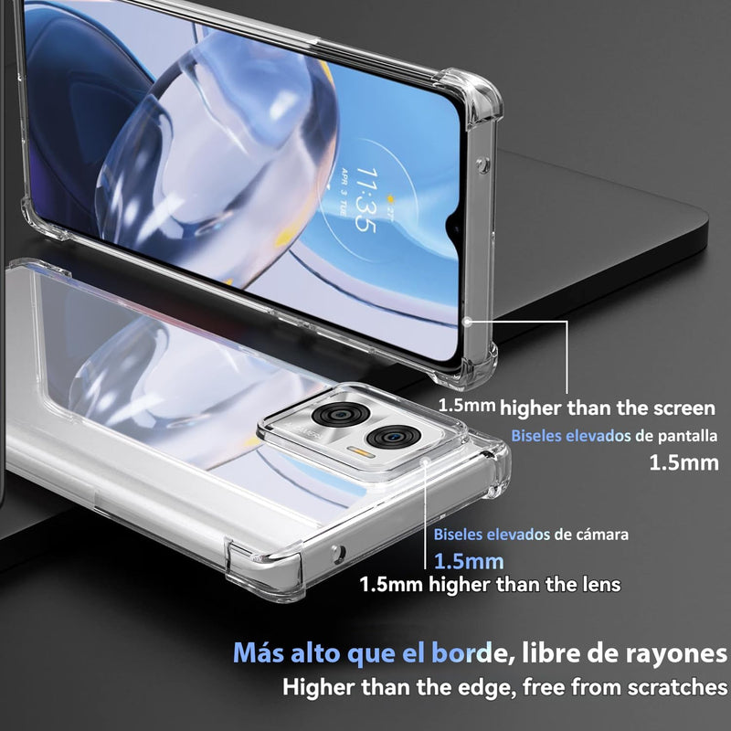 Chargez l&#39;image dans la visionneuse de la galerie, Motorola Moto E22/E22i - AirPillow Cushion Transparent Soft Clear TPU Four Corners Protective Case
