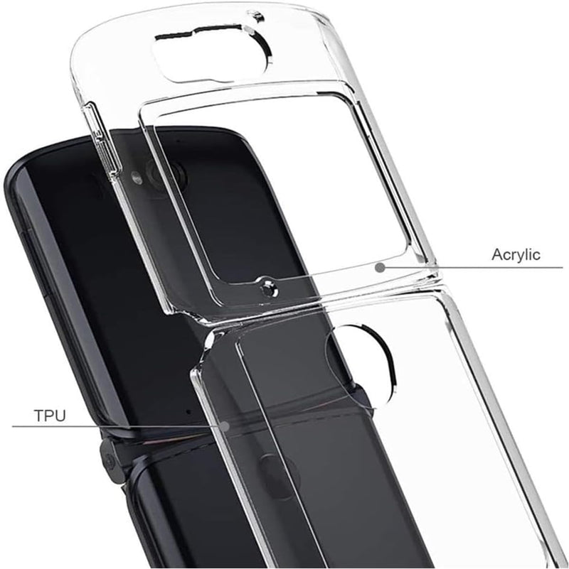 Load image into Gallery viewer, Motorola Moto Razr 5G 2020 - AirPillow Cushion Transparent Soft Clear TPU Case With 2PC 9HD Tempered Glass Screen Protector
