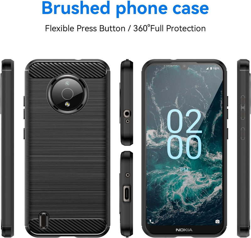 Load image into Gallery viewer, Nokia C200 - Shield Shockproof Rugged Heavy Duty Case With 2PC 9HD Tempered Glass Screen Protector
