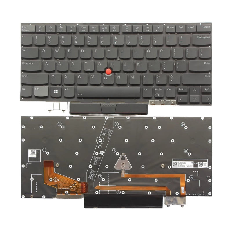 Cargue la imagen en el visor de la galería, Lenovo ThinkPad X1 Carbon Gen 10 21CB 21CC (Year 2022) - Keyboard With Back Light US Layout Replacement Parts - Polar Tech Australia
