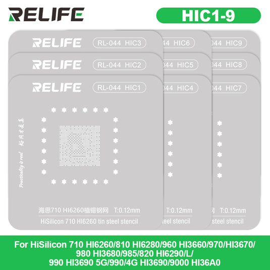 [RL-044] RELIFE Android Series Chip Planting Tin Steel Stencil set/35pcs - Polar Tech Australia