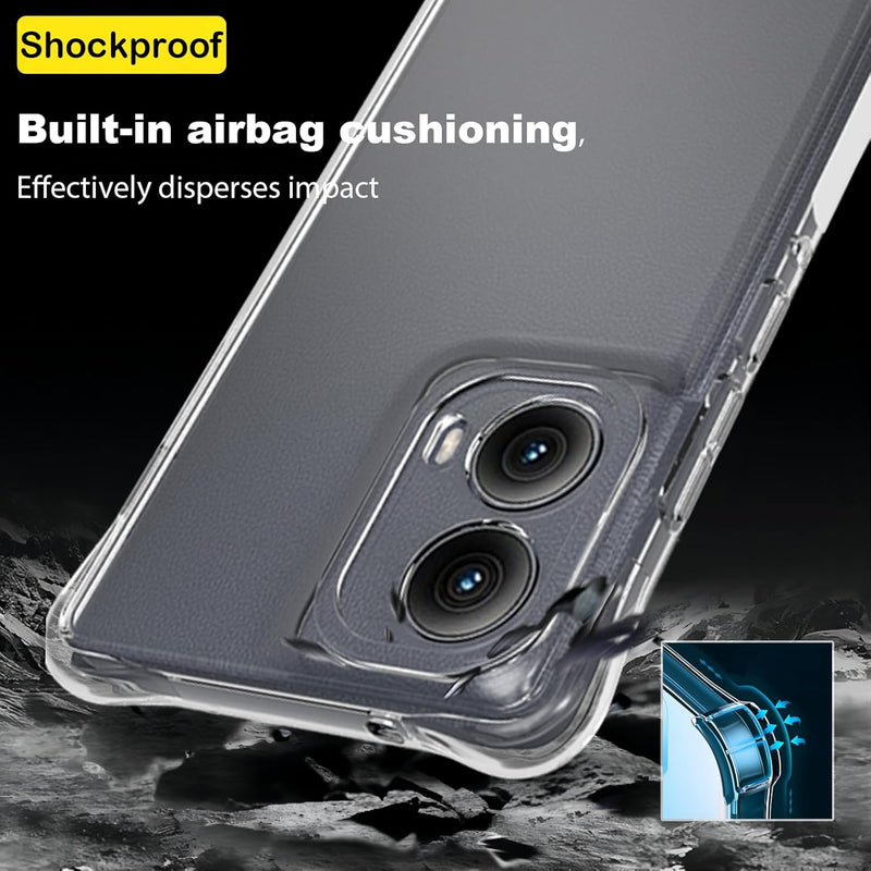 Load image into Gallery viewer, Motorola Moto Edge 2024 - AirPillow Cushion Transparent Soft Clear TPU Four Corners Protective Case
