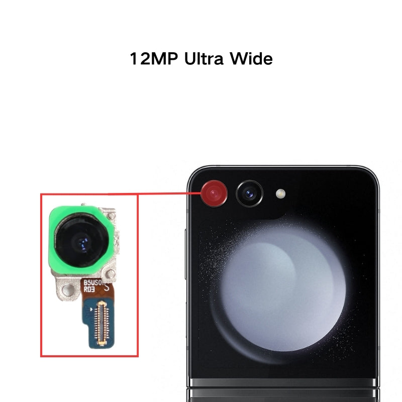 Chargez l&#39;image dans la visionneuse de la galerie, Samsung Galaxy Z Flip 5 5G (F731) Module de caméra principale arrière flexible
