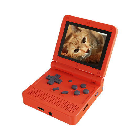 POWKIDDY V90 Flip Handheld Console Open System Game Console 16 Simulators Retro PS1 Kids Gift 3D Game