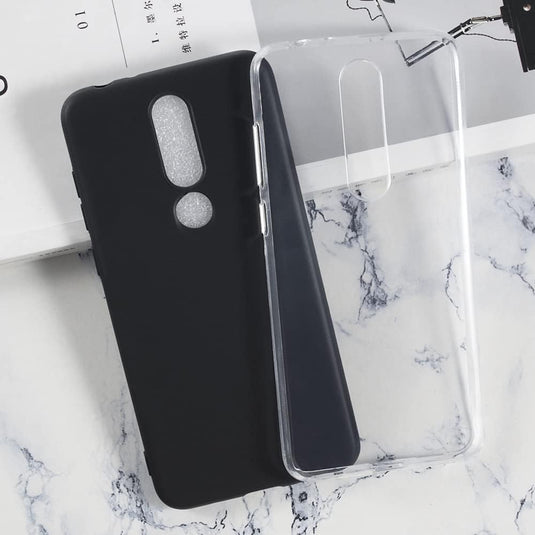 Nokia 5.1 Plus (Nokia X5) - AirPillow Cushion Transparent Soft Clear TPU Four Corners Protective Case