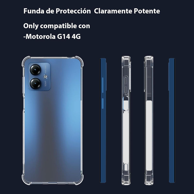 Cargue la imagen en el visor de la galería, Motorola Moto G14 - AirPillow Cushion Transparent Soft Clear TPU Four Corners Protective Case
