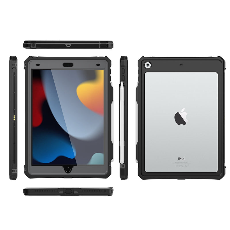 Chargez l&#39;image dans la visionneuse de la galerie, [Shellbox Series] Apple iPad 7th 2019 &amp; 8th 2020 &amp; 9th 2021 10.2&quot; - Waterproof Heavy Duty Lifeproof Style Case
