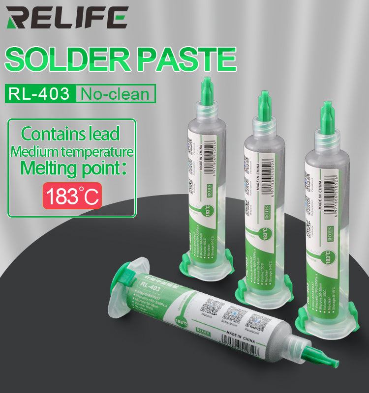 Cargue la imagen en el visor de la galería, [RL-403] RELIFE 183℃ Solder Paste (syringe) - Polar Tech Australia
