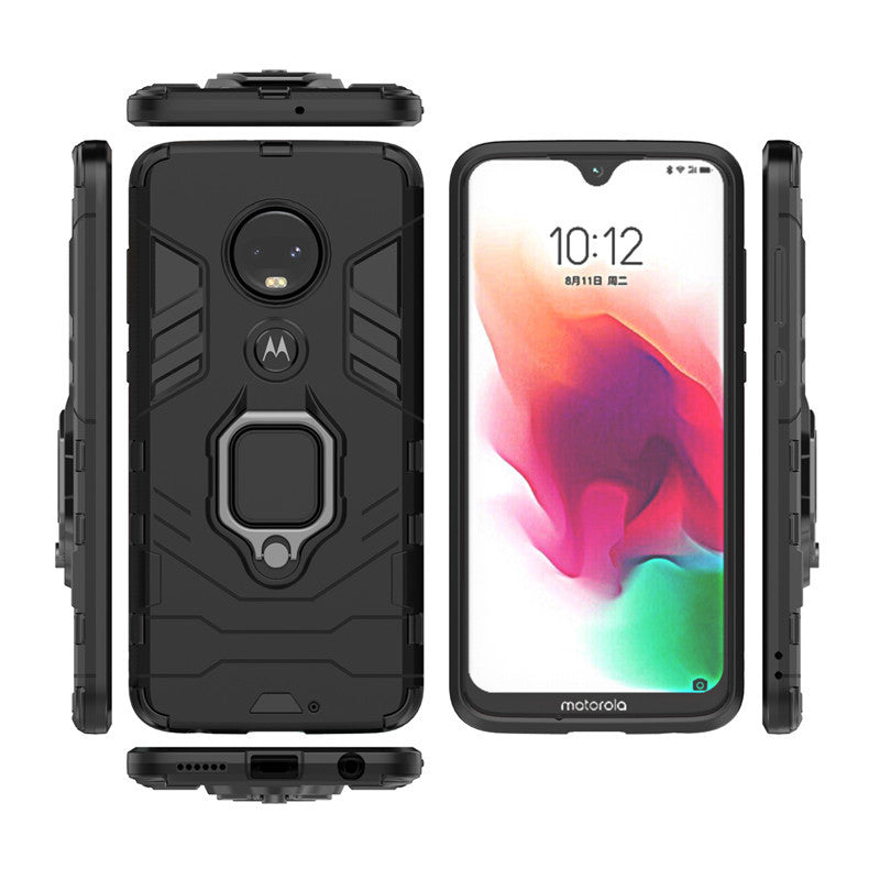 Chargez l&#39;image dans la visionneuse de la galerie, [Magnetic Kickstand] Motorola Moto G7/G7 Plus - Shield Shockproof Rugged Heavy Duty Case
