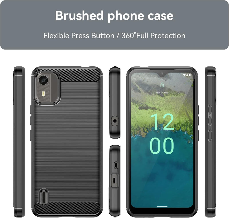 Chargez l&#39;image dans la visionneuse de la galerie, Nokia C12 Pro/C12/C12 Plus - Shield Shockproof Rugged Heavy Duty Case With 2PC 9HD Tempered Glass Screen Protector
