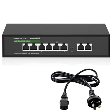 [PSE818R] 8 PoE Ports Gigabit Ethernet Desktop CCTV PoE Switch - Polar Tech Australia