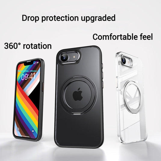 [Magsafe Compatible][360° Rotating Stand] Apple iPhone 16e Matte Shockproof Essentials Series Case