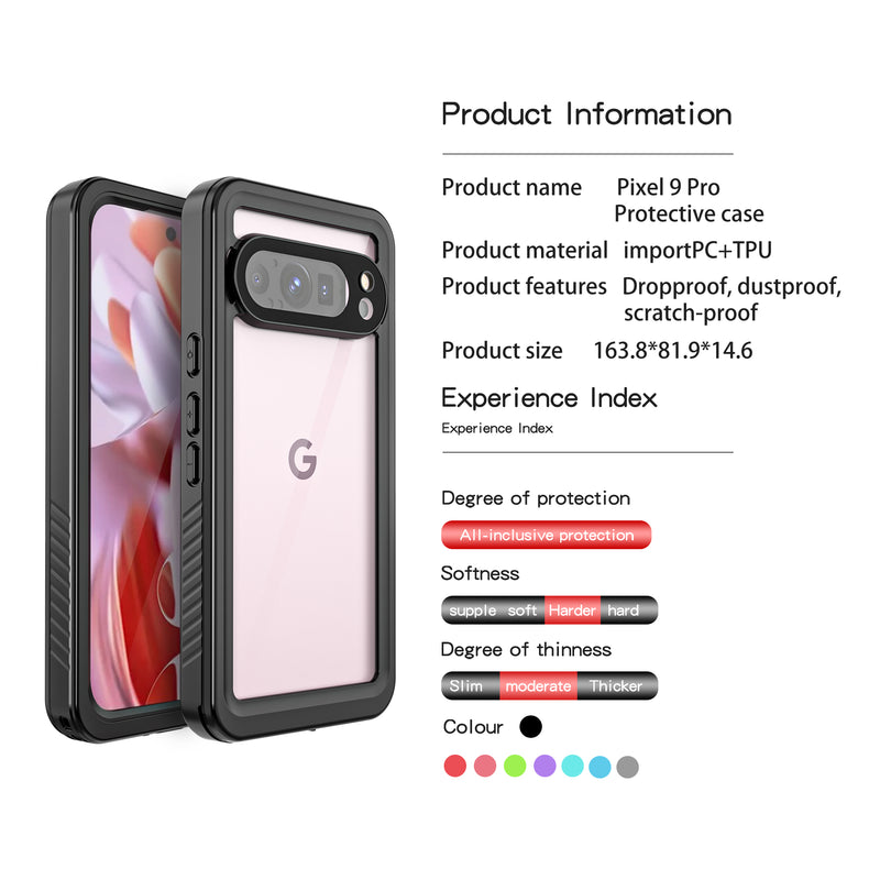 Cargue la imagen en el visor de la galería, Google Pixel 9 Pro - Redpepper Full Covered Waterproof Heavy Duty Tough Armor Case
