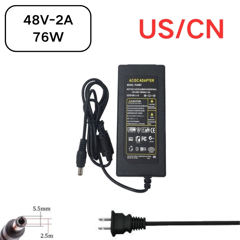 Chargez l&#39;image dans la visionneuse de la galerie, [48V-2A][5.5x2.5] Universal Computer/Monitor/CCTV POE Switch - Power Supply Adapter Wall Charger
