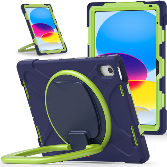 Apple iPad 10th 2022 10.9“ EVA Kid Friendly Heavy Duty Ring Holder Stand Case - Polar Tech Australia