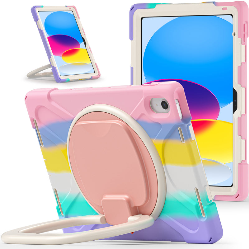 Load image into Gallery viewer, Apple iPad 10th 2022 10.9“ EVA Kid Friendly Heavy Duty Ring Holder Stand Case - Polar Tech Australia
