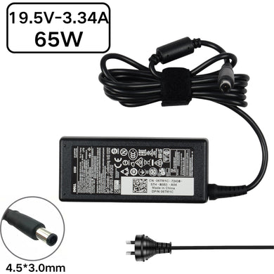 [65 W/19,5 V-3,34 A] [4,5 x 3,0] Adaptateur secteur pour ordinateur portable Dell Inspiron Chargeur pour ordinateur portable (prise AU)