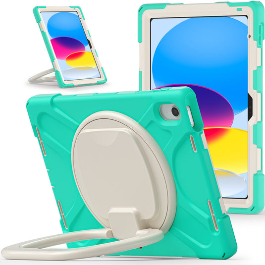 Apple iPad 10th 2022 10.9“ EVA Kid Friendly Heavy Duty Ring Holder Stand Case - Polar Tech Australia