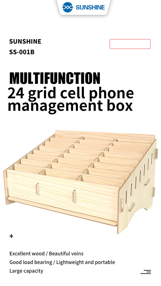 [SS-001B] SUNSHINE 24 Grid Cell Phone Management Box - Polar Tech Australia