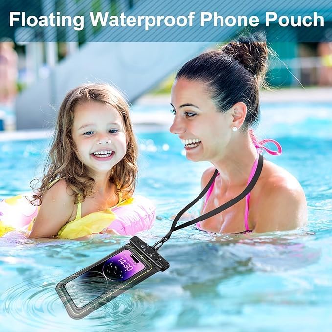 Load image into Gallery viewer, [Waterproof Phone Pouch] iPhone 16/15/14/13/12 Pro Max Plus Samsung Galaxy S24/S23/S22/S21 Google Pixel Etc, Up to 6.9&#39;&#39; - IP68 Universal Floating Float Water Proof Cell Phone Dry Bag Phone Case Protector
