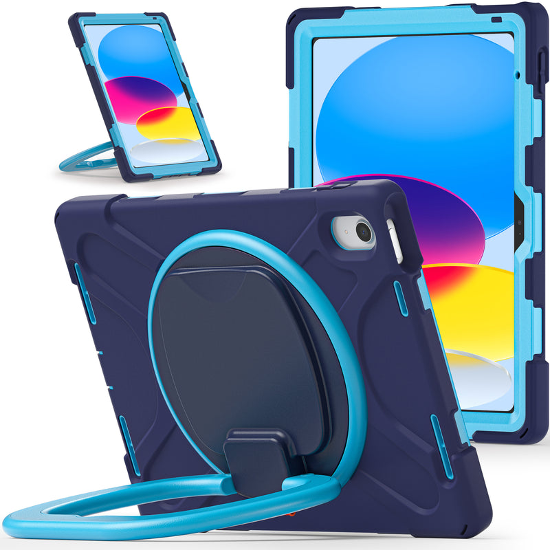 Load image into Gallery viewer, Apple iPad 10th 2022 10.9“ EVA Kid Friendly Heavy Duty Ring Holder Stand Case - Polar Tech Australia
