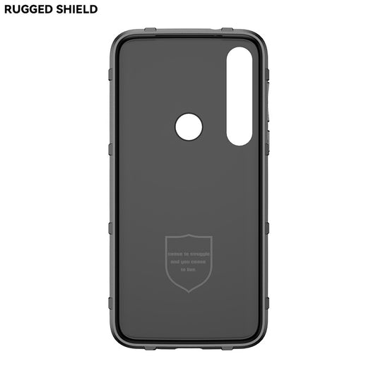 Motorola Moto One Vision/One Vision Plus - Shield Shockproof Rugged Heavy Duty Case  With 2PC Tempered Glass Screen Protector