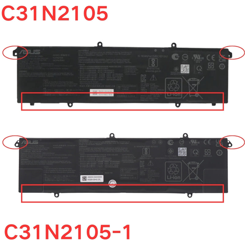 Cargue la imagen en el visor de la galería, [C31N2105 &amp; C31N2105-1] ASUS ZenBook 14X OLED UX3404VC VivoBook S 16X M5602QA F1605ZA M1503IA Replacement Battery - Polar Tech Australia
