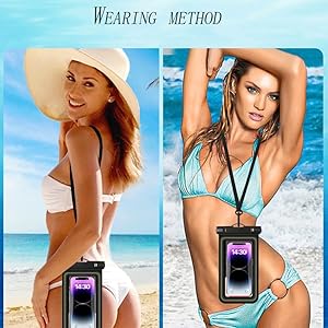 [Waterproof Phone Pouch] iPhone 16/15/14/13/12 Pro Max Plus Samsung Galaxy S24/S23/S22/S21 Google Pixel Etc, Up to 6.9'' - IP68 Universal Floating Float Water Proof Cell Phone Dry Bag Phone Case Protector